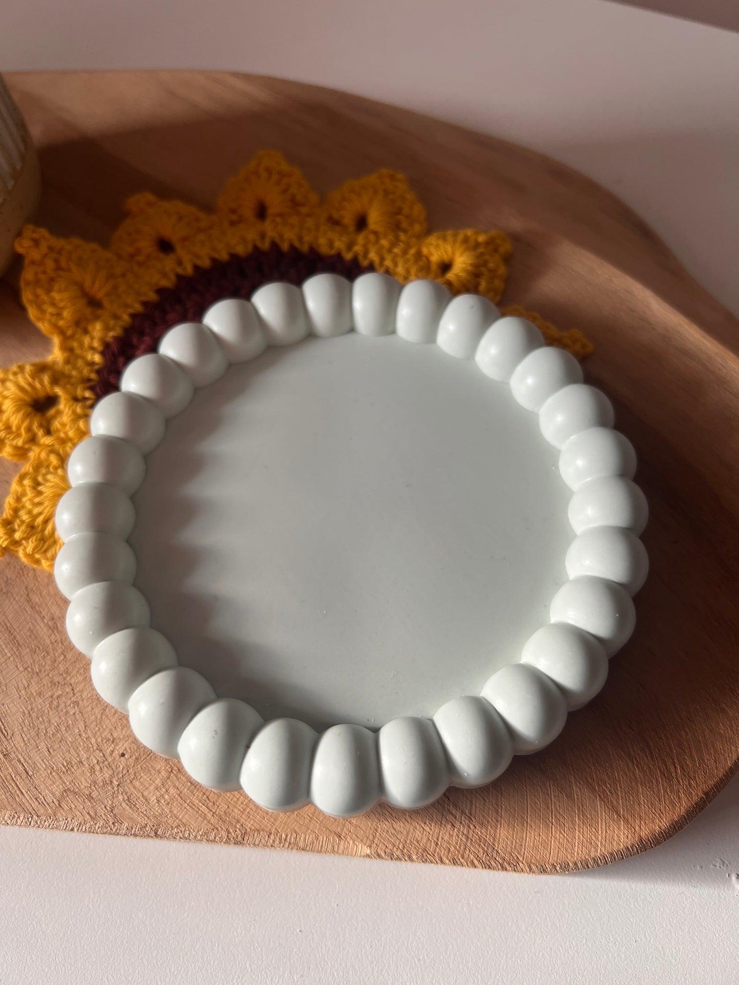 Plateau résine- Vert pastel