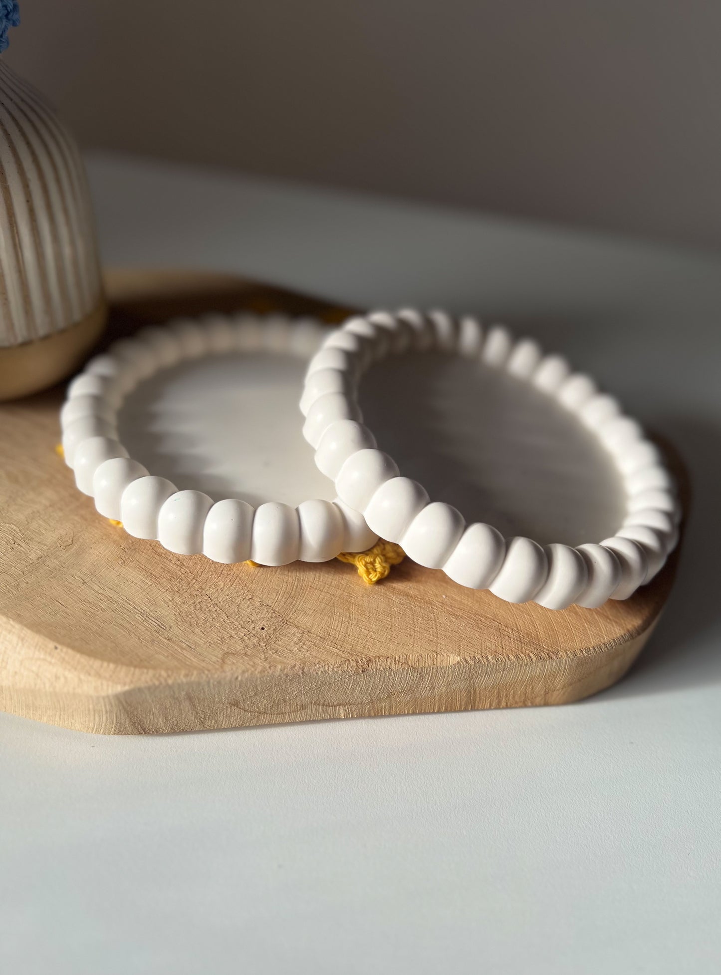 Plateau en résine- Small bubbles blanc